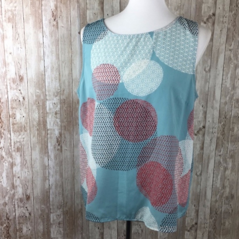 Stitchfix Blue Pattern Tank Top Size Lg